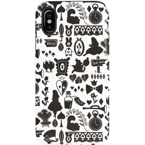 Disney Alice in Wonderland (animated) Silhouette Pattern iPhone XS Pro Case