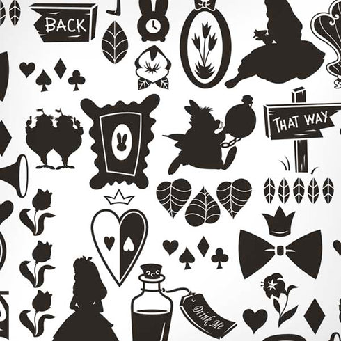 Disney Alice in Wonderland (animated) Silhouette Pattern iPhone XS Pro Case