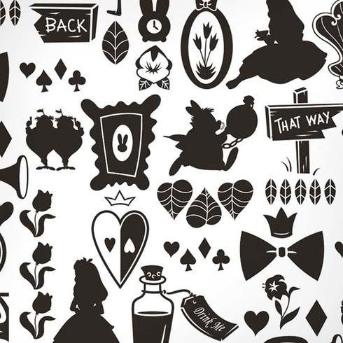 Disney Alice in Wonderland (animated) Silhouette Pattern iPhone XS Skin