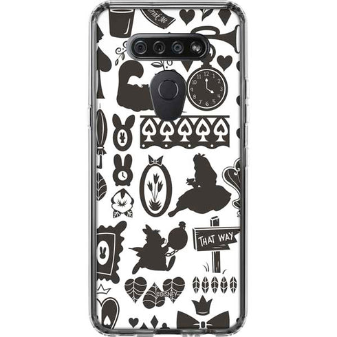 Disney Alice in Wonderland (animated) Silhouette Pattern LG K51/Q51 Clear Case