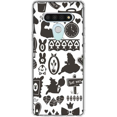 Disney Alice in Wonderland (animated) Silhouette Pattern LG Stylo 6 Clear Case