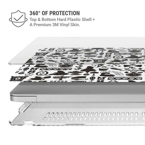 Disney Alice in Wonderland (animated) Silhouette Pattern MacBook Air 15in (2023-2025) Case plus Skin