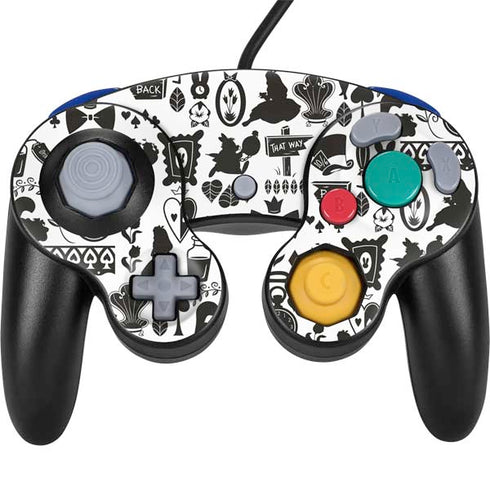 Disney Alice in Wonderland (animated) Silhouette Pattern Nintendo GameCube Controller Skin