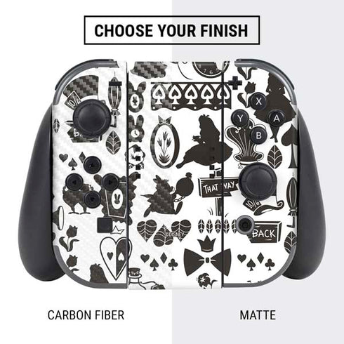 Disney Alice in Wonderland (animated) Silhouette Pattern Nintendo Switch Bundle Skin