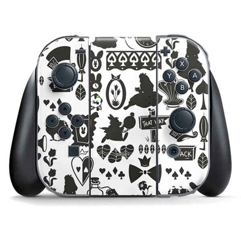Disney Alice in Wonderland (animated) Silhouette Pattern Nintendo Switch (2017-2021) Joy-Con Controller Skin