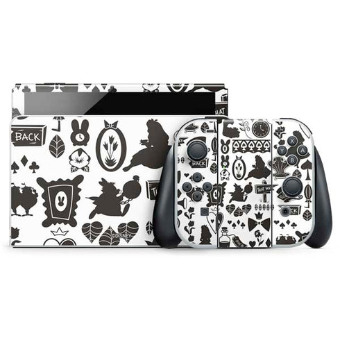 Disney Alice in Wonderland (animated) Silhouette Pattern Nintendo Switch OLED (2021) Skin