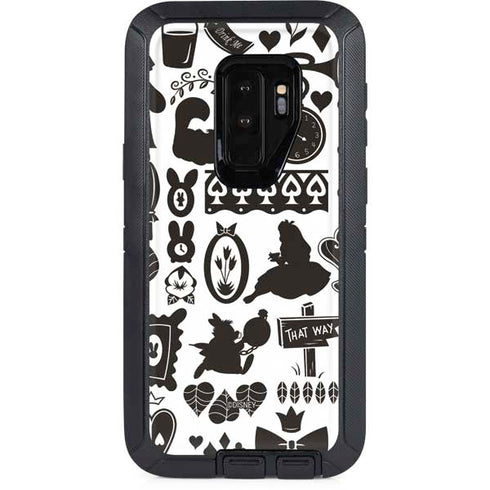 Disney Alice in Wonderland (animated) Silhouette Pattern Otterbox Defender Galaxy Skin