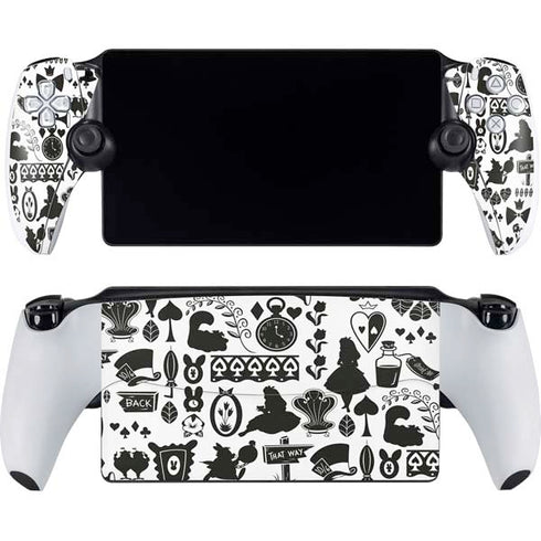 Disney Alice in Wonderland (animated) Silhouette Pattern PlayStation Portal Remote Player Skin