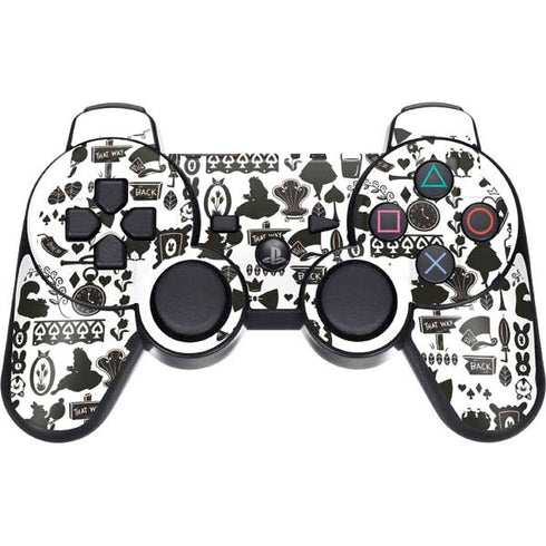 Disney Alice in Wonderland (animated) Silhouette Pattern PS3 Dual Shock wireless controller Skin