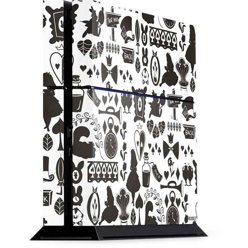 Disney Alice in Wonderland (animated) Silhouette Pattern PS4 Console Skin