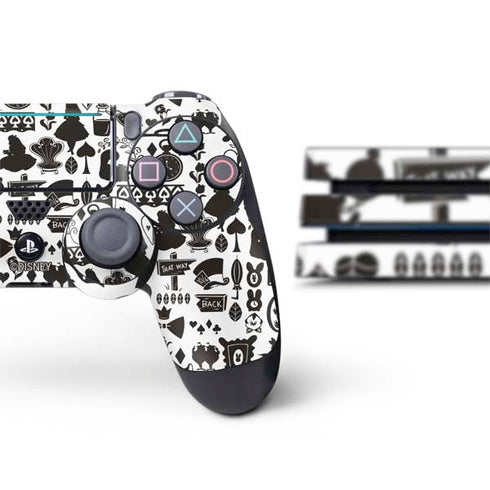 Disney Alice in Wonderland (animated) Silhouette Pattern PS4 Pro Bundle Skin