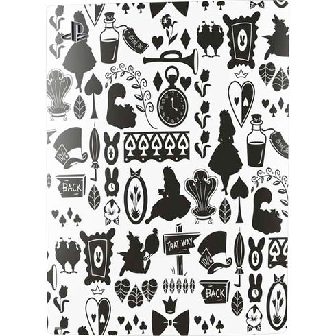 Disney Alice in Wonderland (animated) Silhouette Pattern PS5 Bundle Skin