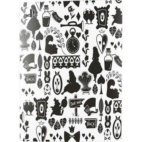 Disney Alice in Wonderland (animated) Silhouette Pattern PS5 Console Skin