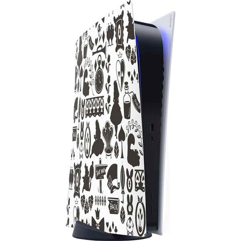 Disney Alice in Wonderland (animated) Silhouette Pattern PS5 Digital Edition Console Skin
