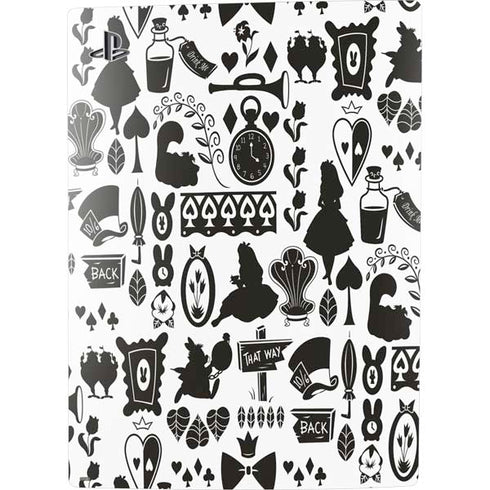 Disney Alice in Wonderland (animated) Silhouette Pattern PS5 Digital Edition Console Skin