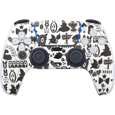 Disney Alice in Wonderland (animated) Silhouette Pattern PS5 Controller Skin