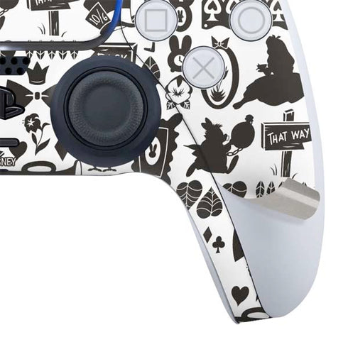 Disney Alice in Wonderland (animated) Silhouette Pattern PS5 Controller Skin