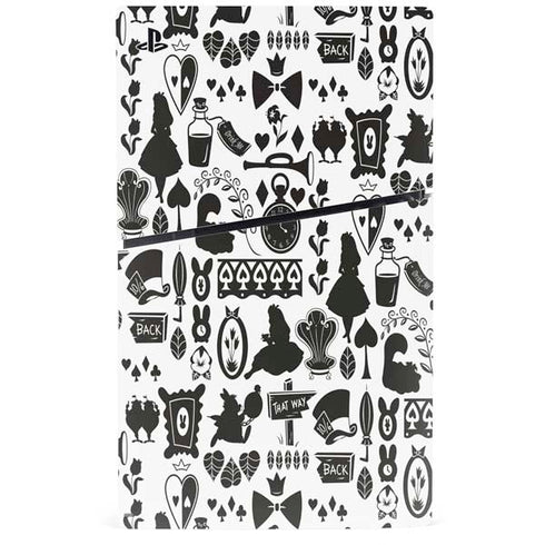 Disney Alice in Wonderland (animated) Silhouette Pattern PS5 Slim Disk Console Skin