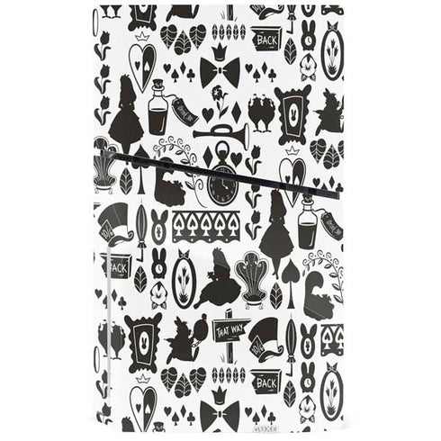Disney Alice in Wonderland (animated) Silhouette Pattern PS5 Slim Disk Console Skin