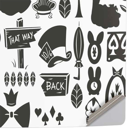 Disney Alice in Wonderland (animated) Silhouette Pattern PS5 Slim Digital Edition Console Skin