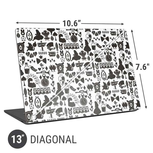 Disney Alice in Wonderland (animated) Silhouette Pattern Universal Laptop 13in (10.6 x 7.6in) Skin