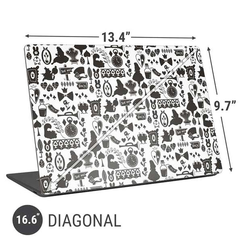 Disney Alice in Wonderland (animated) Silhouette Pattern Universal Laptop 16.6in (13.4 x 9.7in) Skin