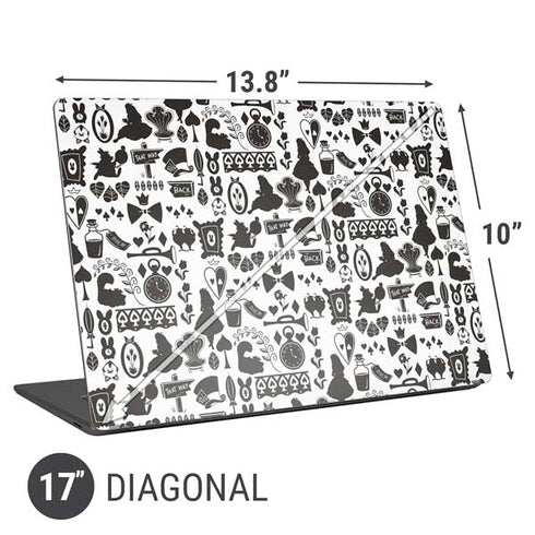 Disney Alice in Wonderland (animated) Silhouette Pattern Universal Laptop 17in (13.8 x 10in) Skin