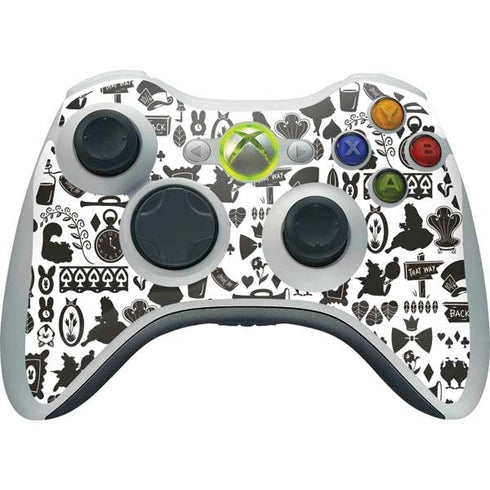Disney Alice in Wonderland (animated) Silhouette Pattern Xbox 360 Wireless Controller Skin