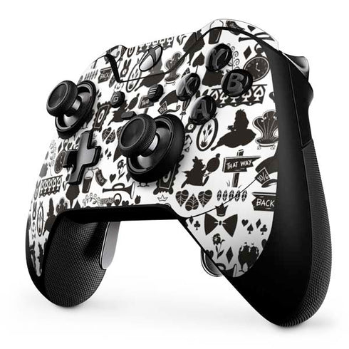 Disney Alice in Wonderland (animated) Silhouette Pattern Xbox One Elite Controller Skin