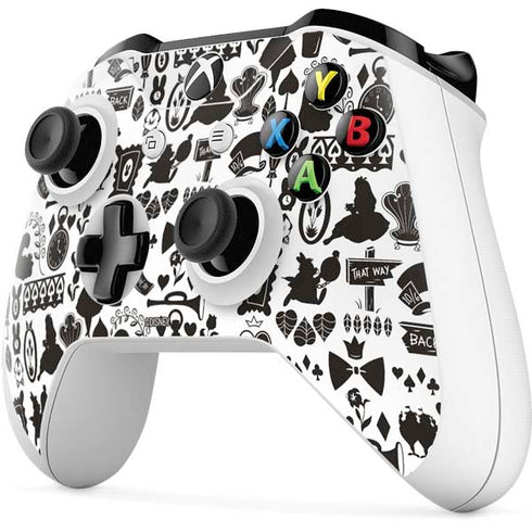 Disney Alice in Wonderland (animated) Silhouette Pattern Xbox One S Controller Skin