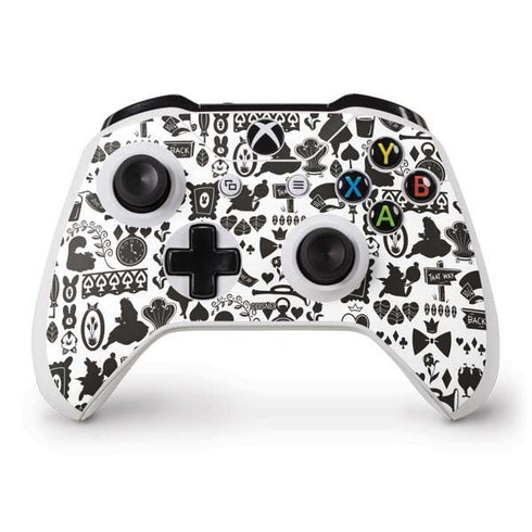 Disney Alice in Wonderland (animated) Silhouette Pattern Xbox One S Controller Skin