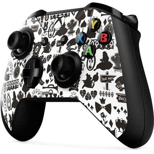Disney Alice in Wonderland (animated) Silhouette Pattern Xbox One X Controller Skin
