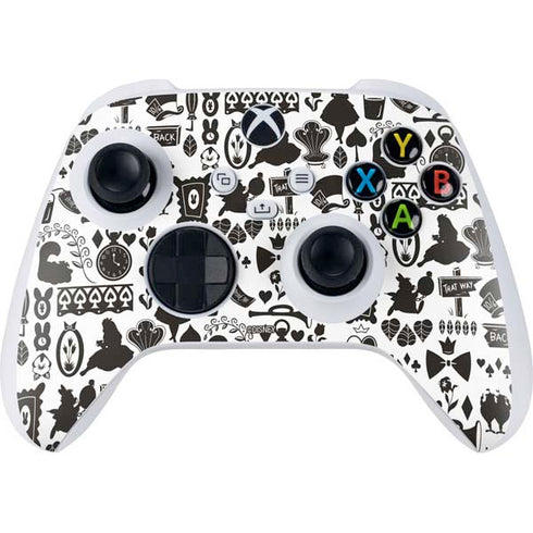 Disney Alice in Wonderland (animated) Silhouette Pattern Xbox Series S Controller Skin