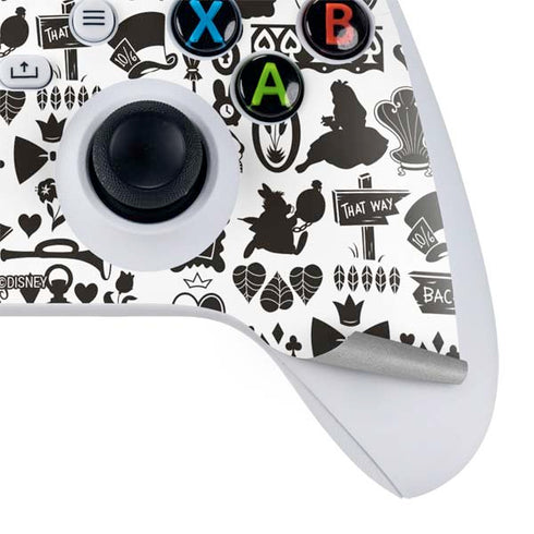 Disney Alice in Wonderland (animated) Silhouette Pattern Xbox Series S Controller Skin