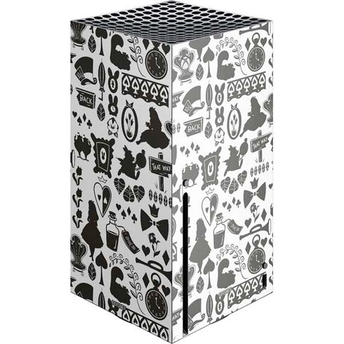 Disney Alice in Wonderland (animated) Silhouette Pattern Xbox Series X Console Skin