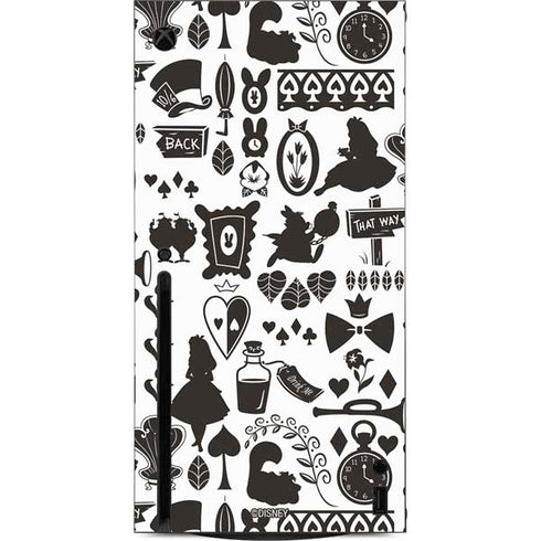 Disney Alice in Wonderland (animated) Silhouette Pattern Xbox Series X Console Skin