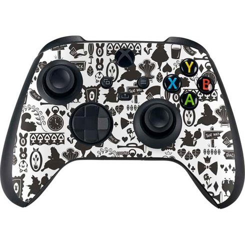 Disney Alice in Wonderland (animated) Silhouette Pattern Xbox Series X Controller Skin