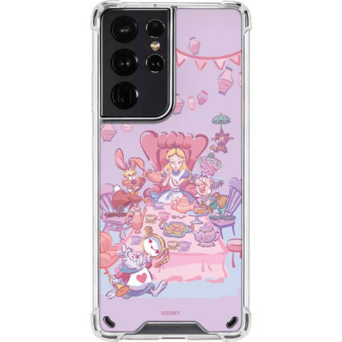 Disney Alice in Wonderland (animated) Mad Tea Party Galaxy S21 Ultra 5G Clear Case