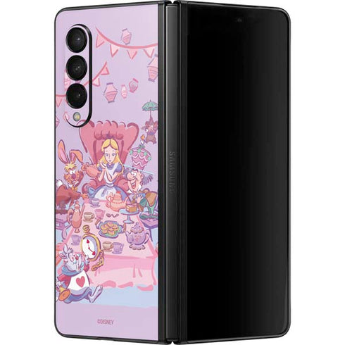 Disney Alice in Wonderland (animated) Mad Tea Party Galaxy Z Fold3 5G Skin
