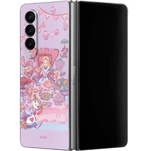 Disney Alice in Wonderland (animated) Mad Tea Party Galaxy Z Fold4 5G Skin