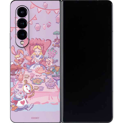 Disney Alice in Wonderland (animated) Mad Tea Party Galaxy Z Fold4 5G Skin