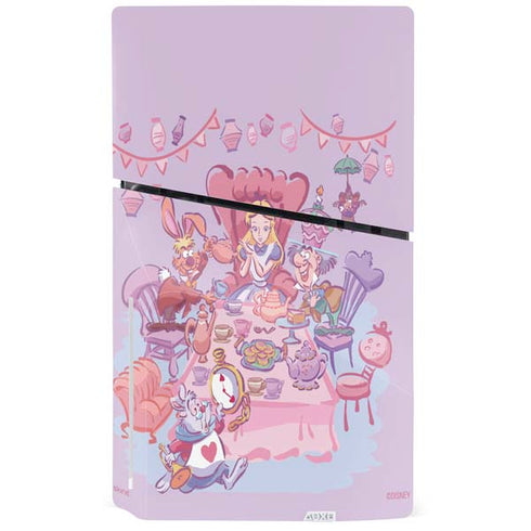 Disney Alice in Wonderland (animated) Mad Tea Party PS5 Slim Disk Bundle Skin