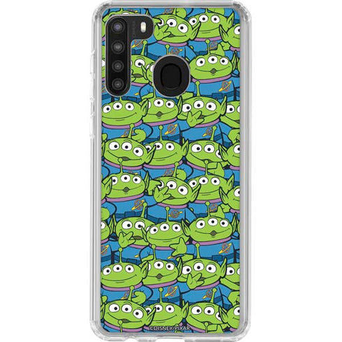 Disney Toy Story Alien Collage Galaxy A21 Clear Case