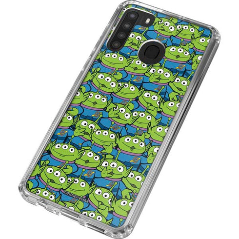 Disney Toy Story Alien Collage Galaxy A21 Clear Case