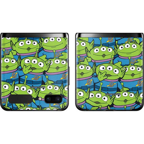 Disney Toy Story Alien Collage Galaxy Z Flip Skin