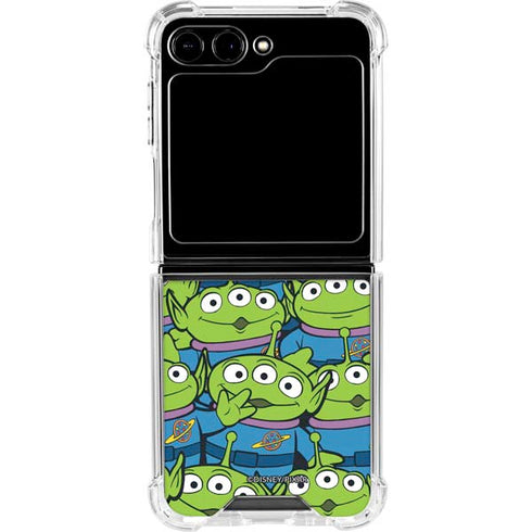 Disney Toy Story Alien Collage Galaxy Z Flip5 5G Clear Case