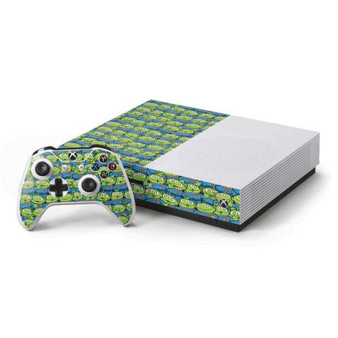 Disney Toy Story Alien Collage Xbox One S Console and Controller Bundle Skin