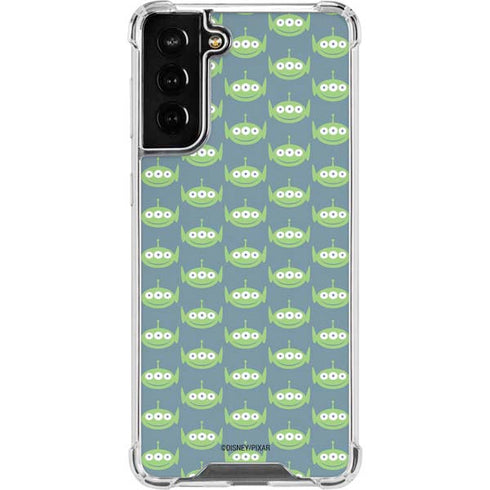 Disney Toy Story Alien Pattern Galaxy S21 FE Clear Case