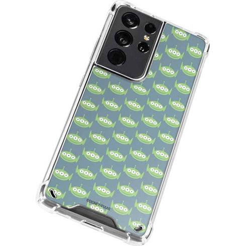 Disney Toy Story Alien Pattern Galaxy S21 Ultra 5G Clear Case