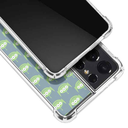 Disney Toy Story Alien Pattern Galaxy S21 Ultra 5G Clear Case